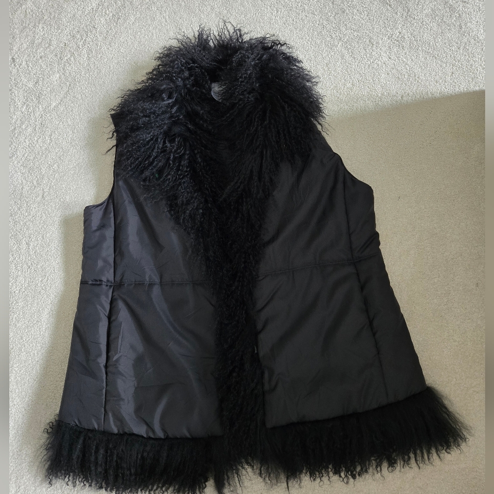 Olsen Real Tibetan Lamb Vest Sz 12